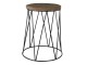 Dřevěno-kovový dekorační antik stolík na květinu - Ø 23*28 cm