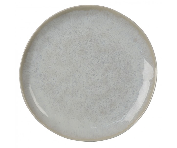 Šedý keramický dezertní talíř Grivon - Ø 20*2 cm