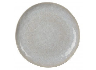 Šedý kameninový jídelní talíř Grivon - Ø 28*3 cm