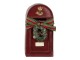 Dekorace retro poštovní schránka s věncem - 8*6*15 cm