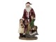 Dekorace Santa s dětmi a houpacím koníkem - 12*10*20 cm