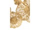 Zlatá nástěnná kovová dekorace květy Callien - 76*5*36 cm