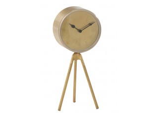 Zlaté kovové hodiny na trojnožce Marthy - 15*16*38 cm