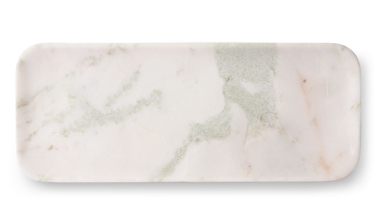 Luxusní bílý mramorový podnos  Marble white - 30*12*1,5cm   HKLIVING