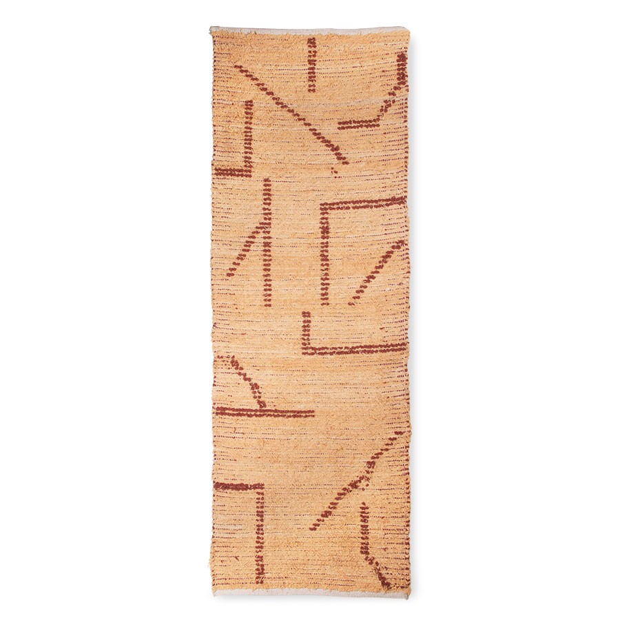 Broskvový ručně tkaný bavlněný koberec / běhoun Woven - 70*200cm