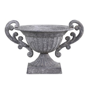 Dekorační plechová miska na noze Walter - 21*16*12cm