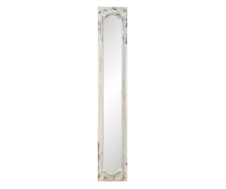 Béžové antik veliké obdélníkové nástěnné zrcadlo - 30*4*176 cm