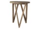 Dřevěný dekorační antik stolík na květinu - Ø 30*36 cm