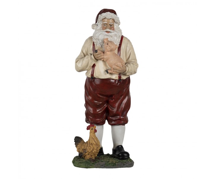 Dekorace Santa s prasátkem - 11*9*27 cm
