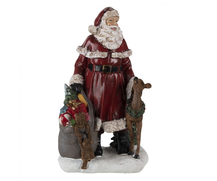 Vánoční dekorace Santa s dárky - 17*13*29 cm