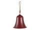 Červený kovový zvonek - Ø 18*20 cm