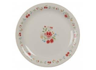 Porcelánový dezertní talíř s květy Little Rose Collection - Ø 20*2 cm