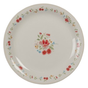 Porcelánový dezertní talíř s květy Little Rose Collection - Ø 20*2 cm