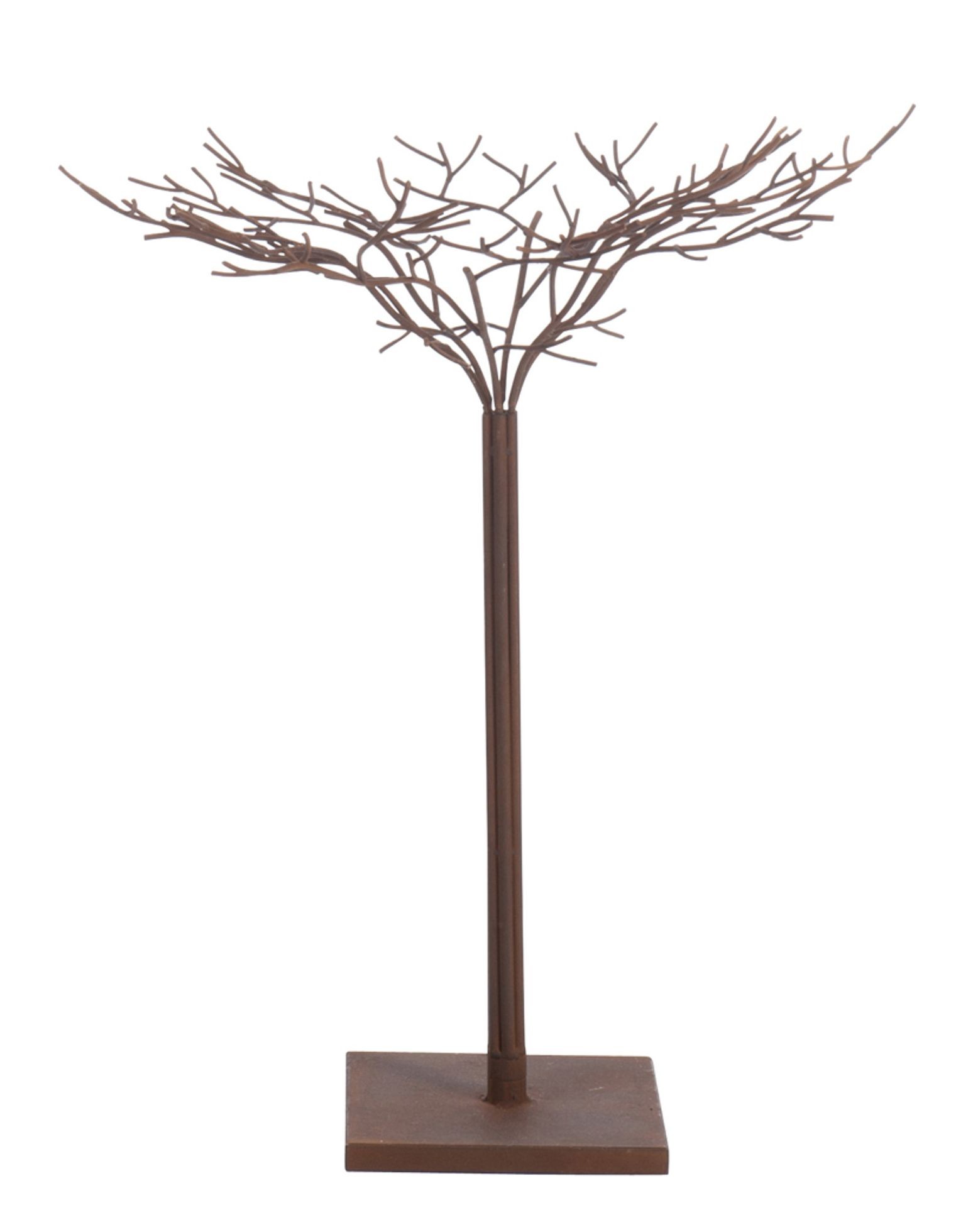 Levně Kovový hnědý dekorativní strom na podstavci - 70,5*65*76 cm 62705
