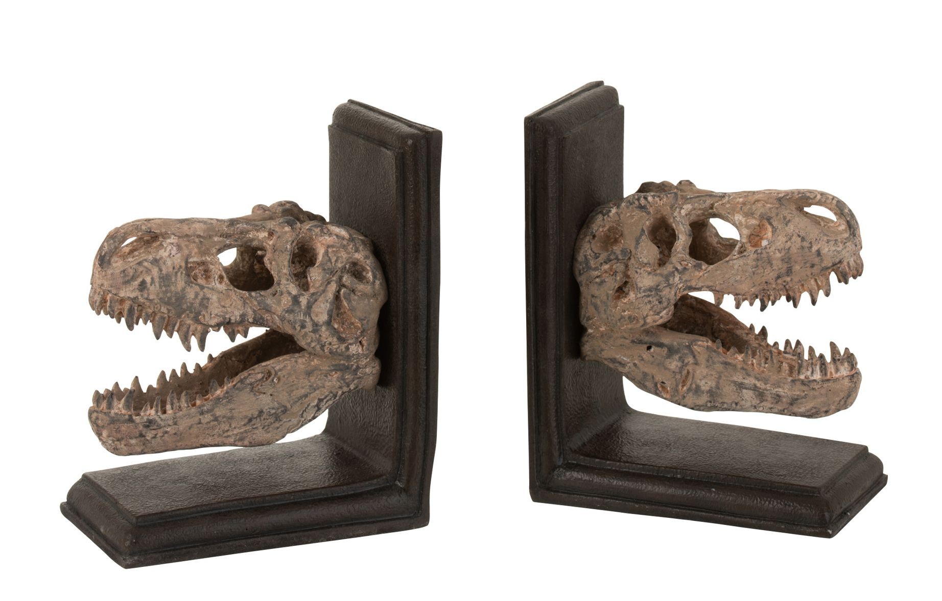 Levně Set 2ks zarážky na knihy s hlavou dinosaura Dino - 28*9*17 cm 2382