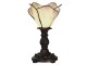 Béžová stolní lampa Tiffany Christelle - Ø 20*30 cm E14/max 1*25W