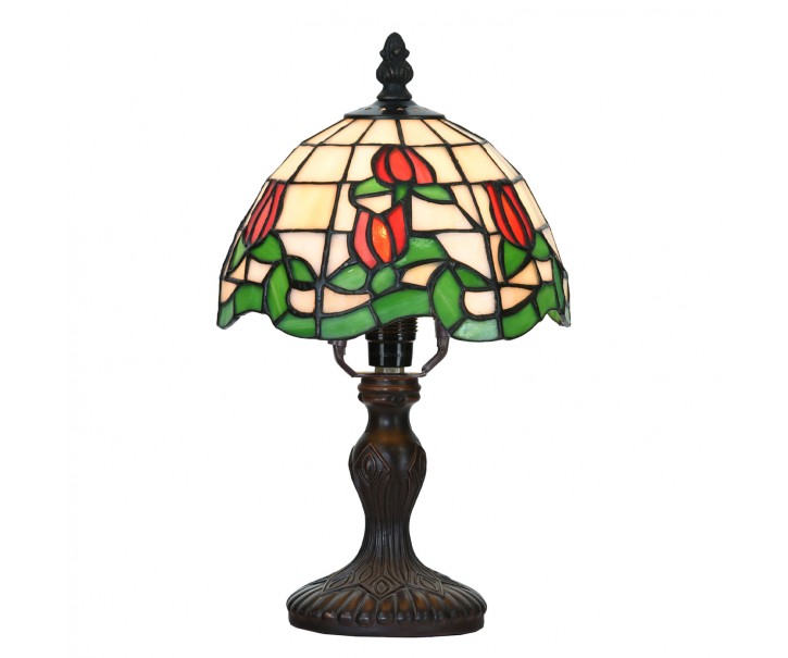 Stolní lampa Tiffany Eloide - Ø18*32 cm E14/max 1*25W