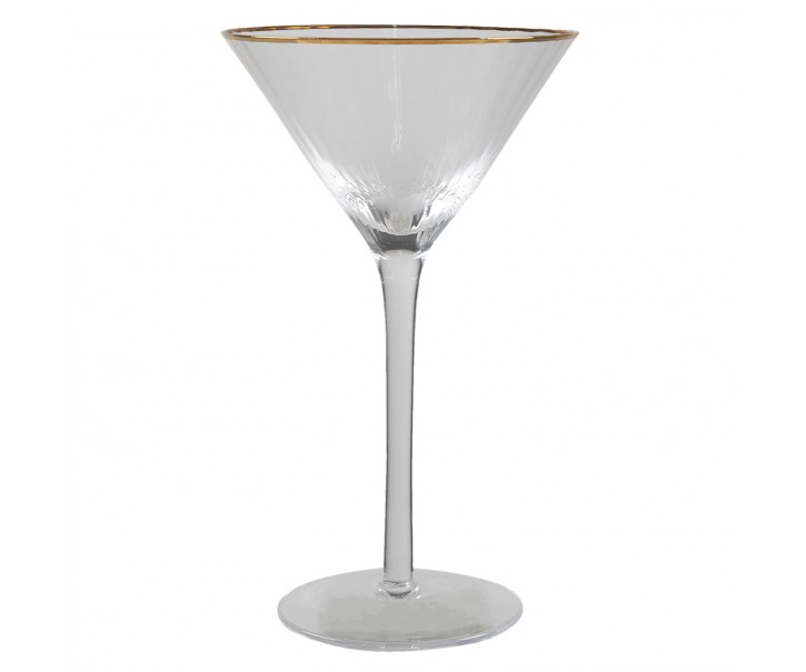Sklenice na martini se zlatou linkou - Ø13*20 cm / 250ml