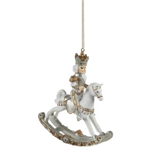 Dekorace louskáček na houpacím koni - 13*5*15 cm