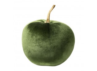 Zelené sametové dekorativní jablko Apple L - 33*33*36cm