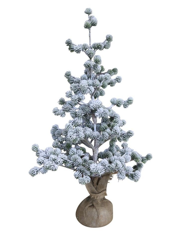 Levně Zasněžený vánoční stromek v jutě Cedar snow - 80cm 39048900 (39489-00)