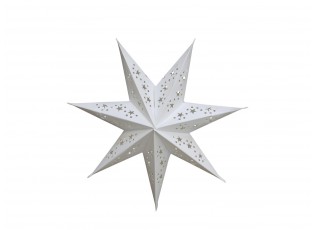 Bílá papírová hvězda Vintage - 22 cm