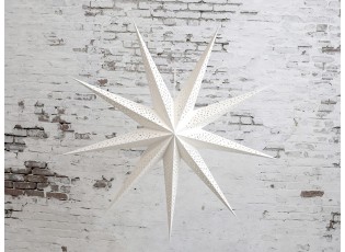 Krémová papírová hvězda Vintage - 90 cm