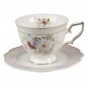 Porcelánový květovaný šálek s podšálkem - 12*9*7 / 14*14*2 cm / 200 ml Barva: bíláMateriál: porcelánHmotnost: 0,27 kg Není stvořen na čaj či kávu ve spěchu. Porcelánový šálek s podšálkem je synonymem pro vychutnávání si daného momentu. Ať už v dobré společnosti, nebo jen v doprovodu oblíbené knihy.