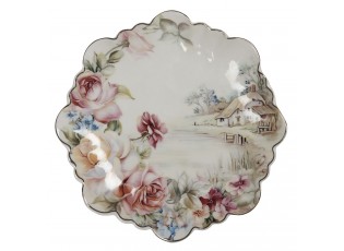 Dezertní talíř v dekoru a tvaru květiny Vionne - Ø 19*2 cm