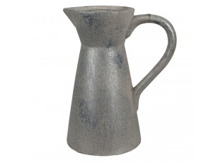 Šedý antik keramický dekorační džbán - 20*13*25 cm