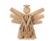 Přírodní dřevěný anděl z větviček se srdíčkem - 23*10*22cm
