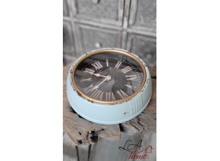 Vintage nástěnné hodiny s patinou Cafe De La Tour – Ø 24 *3 cm / 1*AA