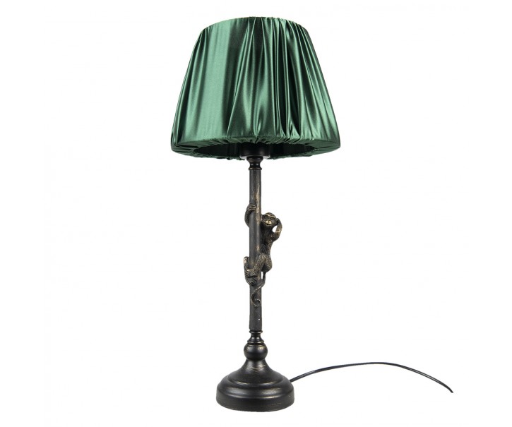 Stolní lampa s opičkou a zeleným stínidlem - Ø25*55 cm / E27