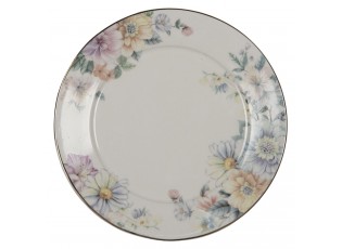 Porcelánový dezertní talířek s květinami Flowers - Ø 20*2 cm