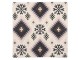 Béžový režný bavlněný povlak na polštář s barevnými ornamenty - 50*50 cm