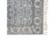 Modro-šedý bavlněný koberec s ornamenty a třásněmi - 70*120 cm