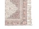 Růžový bavlněný koberec s květy a třásněmi Rosa - 70*120 cm