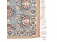 Modrý bavlněný koberec s ornamenty a třásněmi - 140*200 cm