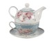 Porcelánový Tea for one Peony Rosé - 16*10*14 cm / 400 ml / 250 ml