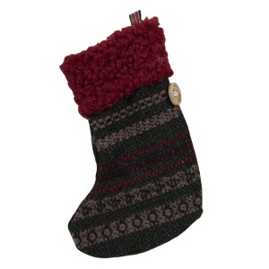 Dekorace vánoční punčocha - 14*1*17 cm
