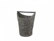 Černý košík na toaletní papír z vodního hyacintu - Ø30*40 cm