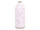 Keramická dekorační váza s růžovými kvítky Floral - Ø 11*31cm