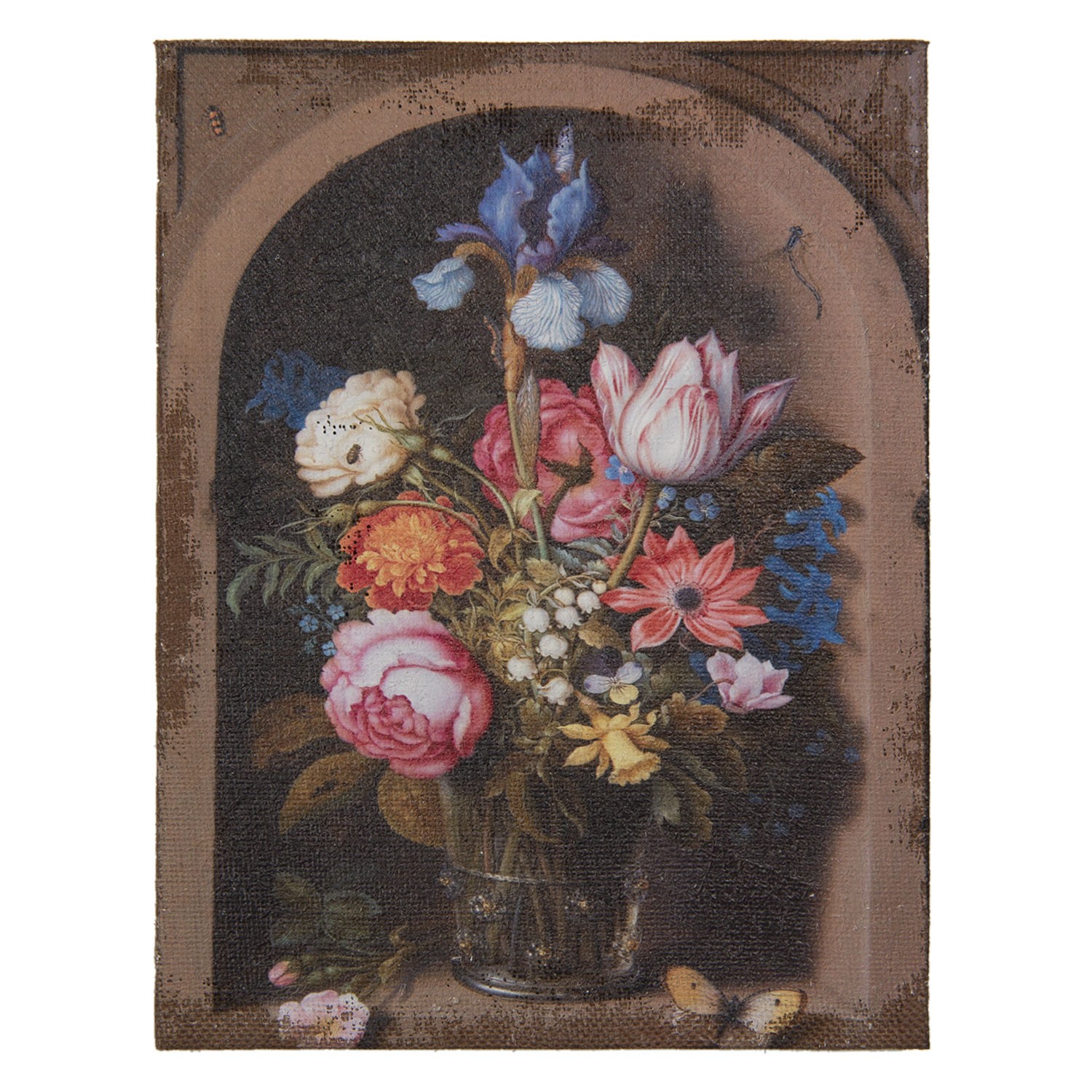 Obraz s květinami ve váze - 30*2*40 cm Clayre & Eef