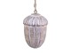 Dřevěná mango dekorace s patinou žalud Acorn antique - Ø 11 * 15cm