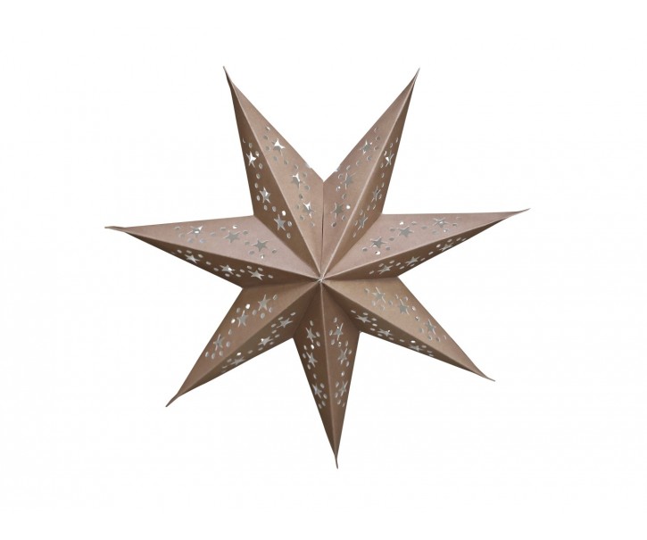 Karamelová papírová hvězda Vintage - 22 cm