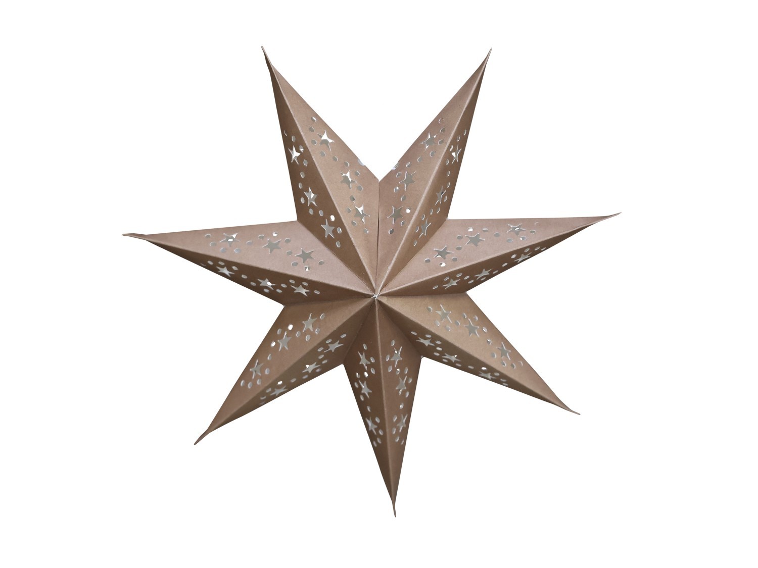 Karamelová papírová hvězda Vintage - 22 cm Chic Antique