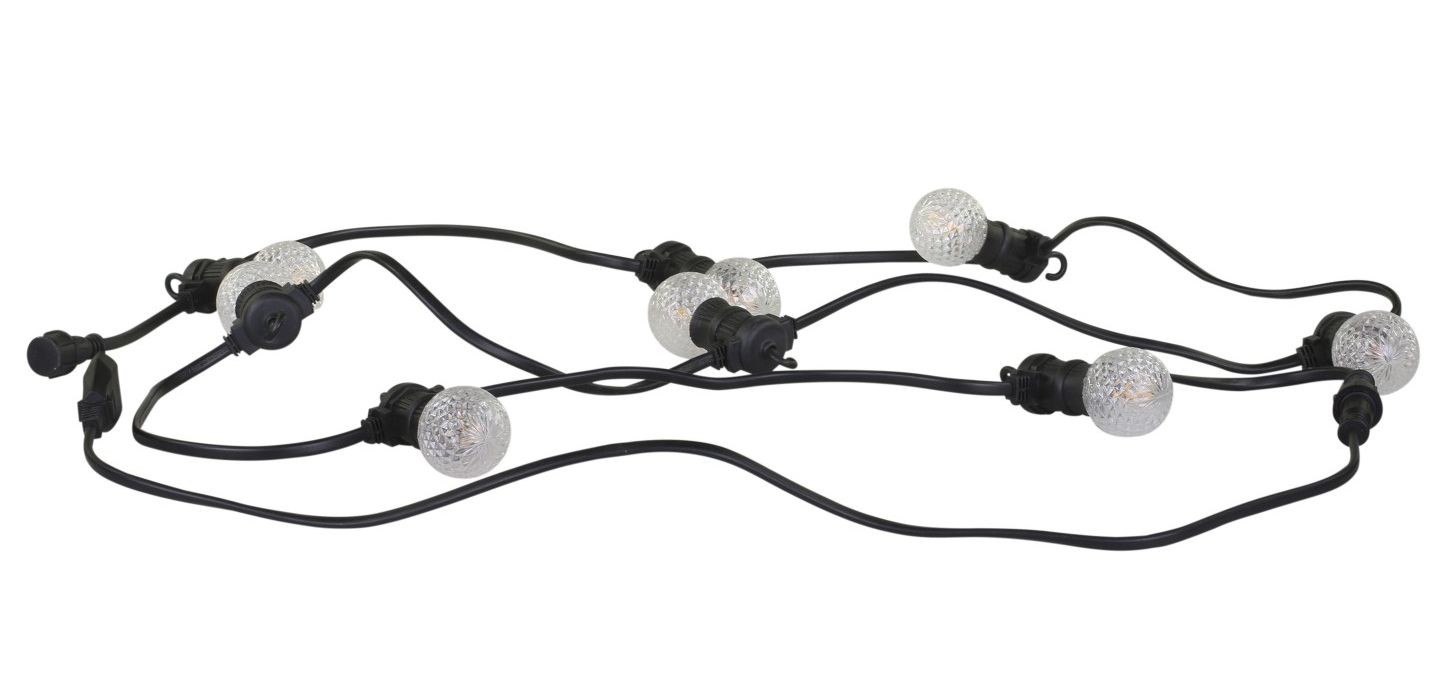 Vánoční světelný řetěz s 8-mi Led světly - bílá teplá - 3m