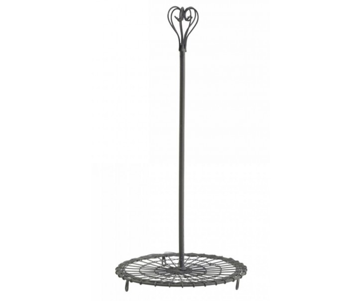 Zinkový kovový stojan na kuchyňské utěrky s ozdobou Fill - Ø 16*33 cm