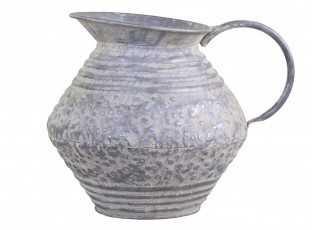 Zinkový antik plechový džbánek Juggy s patinou - Ø14*18 cm