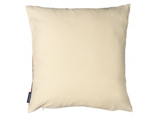 Gobelínový polštář s jelenem v červeném károvaném okraji - 45*15*45cm